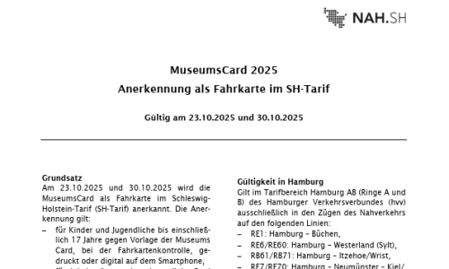 Tarifbestimmungen 23. und 30.10.2025